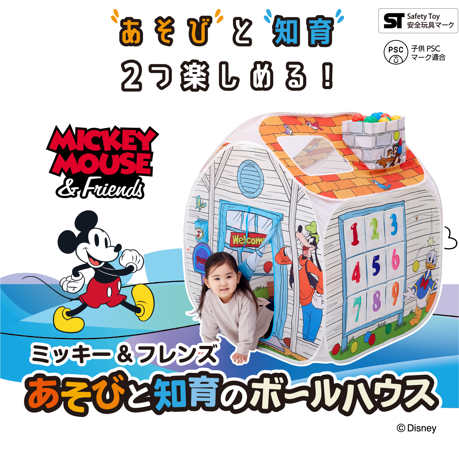 ミッキー＆フレンズ あそびと知育のボールハウス ｜テント遊具